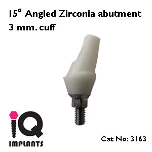 Angled Zirconia abutment 15 3mm LOGO Angled Zirconia abutment 15 3mm LOGO