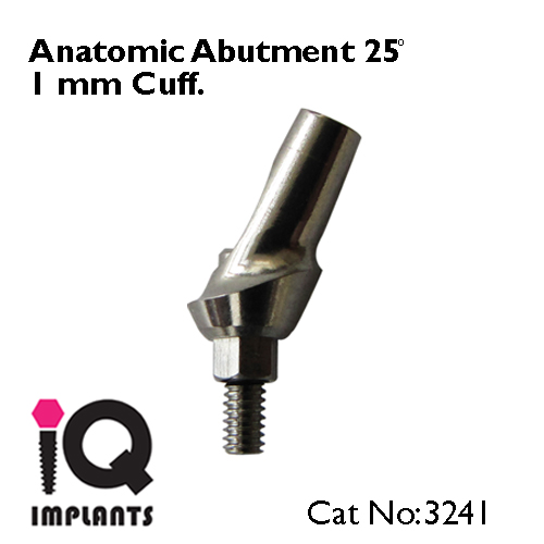 anatomic anguled abutment 25 1mm LOGO anatomic anguled abutment 25 1mm LOGO